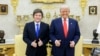 El presidente Donald Trump recibió en la Casa Blanca al mandatario de Argentina. Javier Milei. 