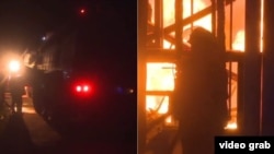 Imágenes de incendio en la Central Termoeléctrica Antonio Maceo, Renté, de Santiago de Cuba.