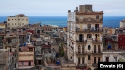 Vista aérea de un vecindario de La Habana.
