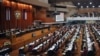 Vista de una sesión plenaria de la Asamblea Nacional del Poder Popular en Cuba. Foto AFP/ Yamil Lage.